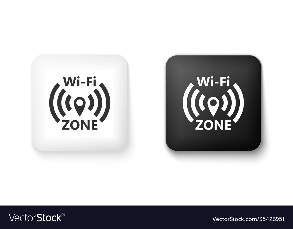 Black and white wi-fi wireless internet network