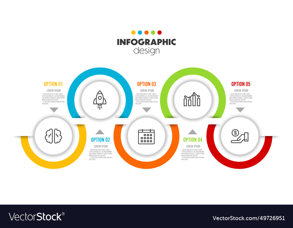 Business data visualization process diagram graph vector image Business data visualization process diagram graph