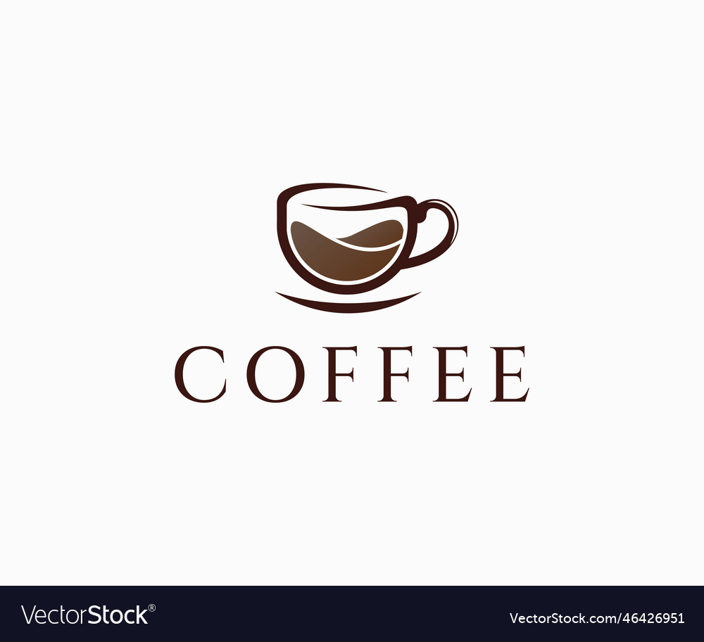 Coffee shop cafe logo design template Royalty Free Vector