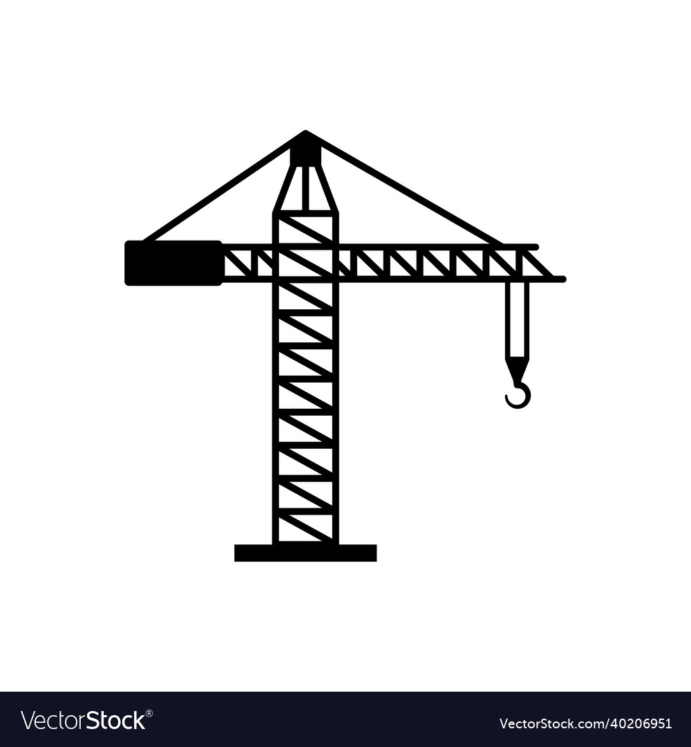 Crane icon design template isolated Royalty Free Vector