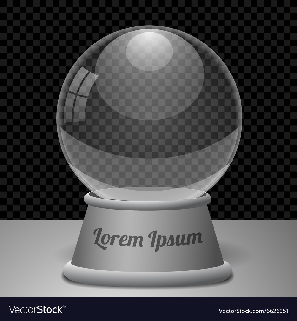 Empty snow globe Royalty Free Vector Image - VectorStock