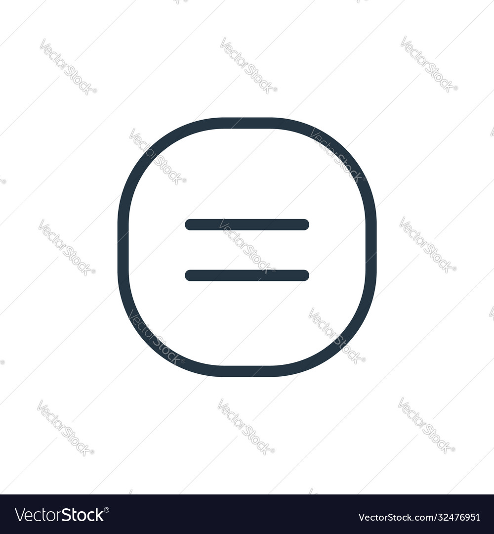 Equal icon editable stroke linear