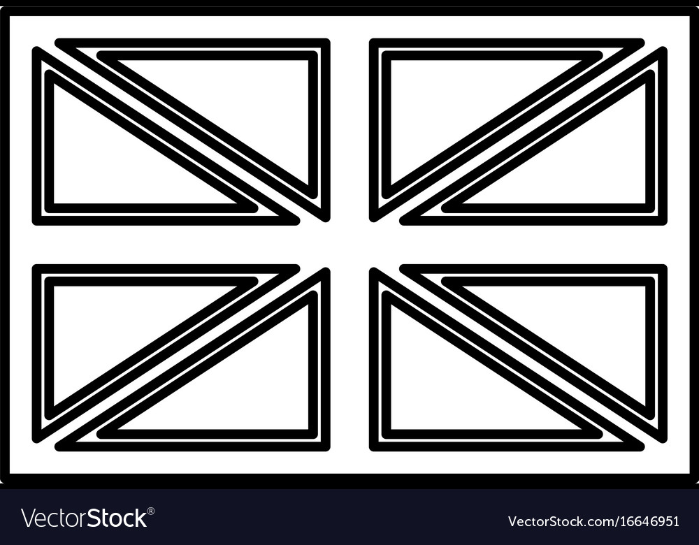 Flag united kingdom black color icon