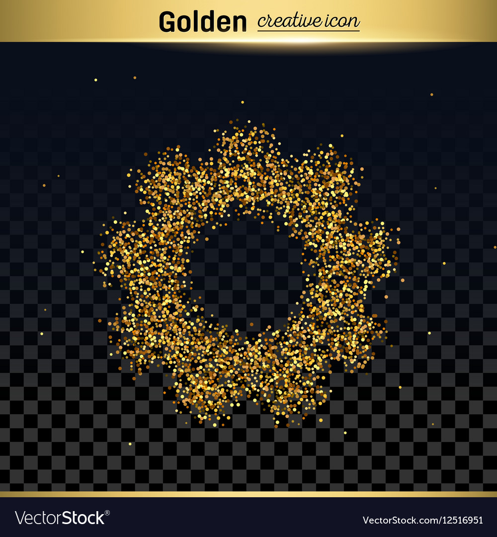 Gold glitter icon