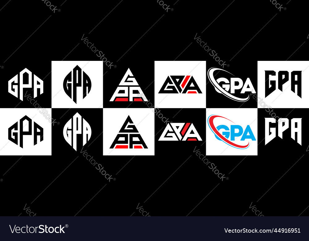 Gpa Brief Logo Design in sechs Stil Polygon