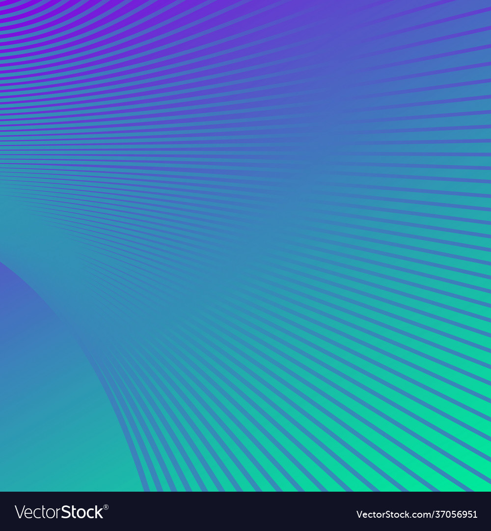 Green-blue abstract background with wavy lines Vector Image