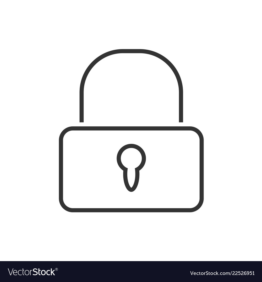 Lock line icon on a white background