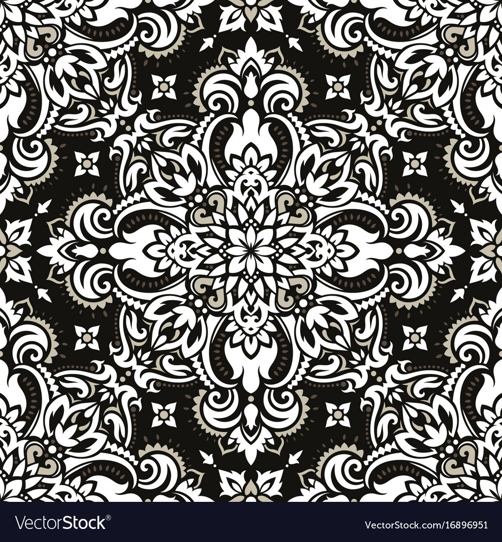 Mandala ethnic motifs seamless pattern