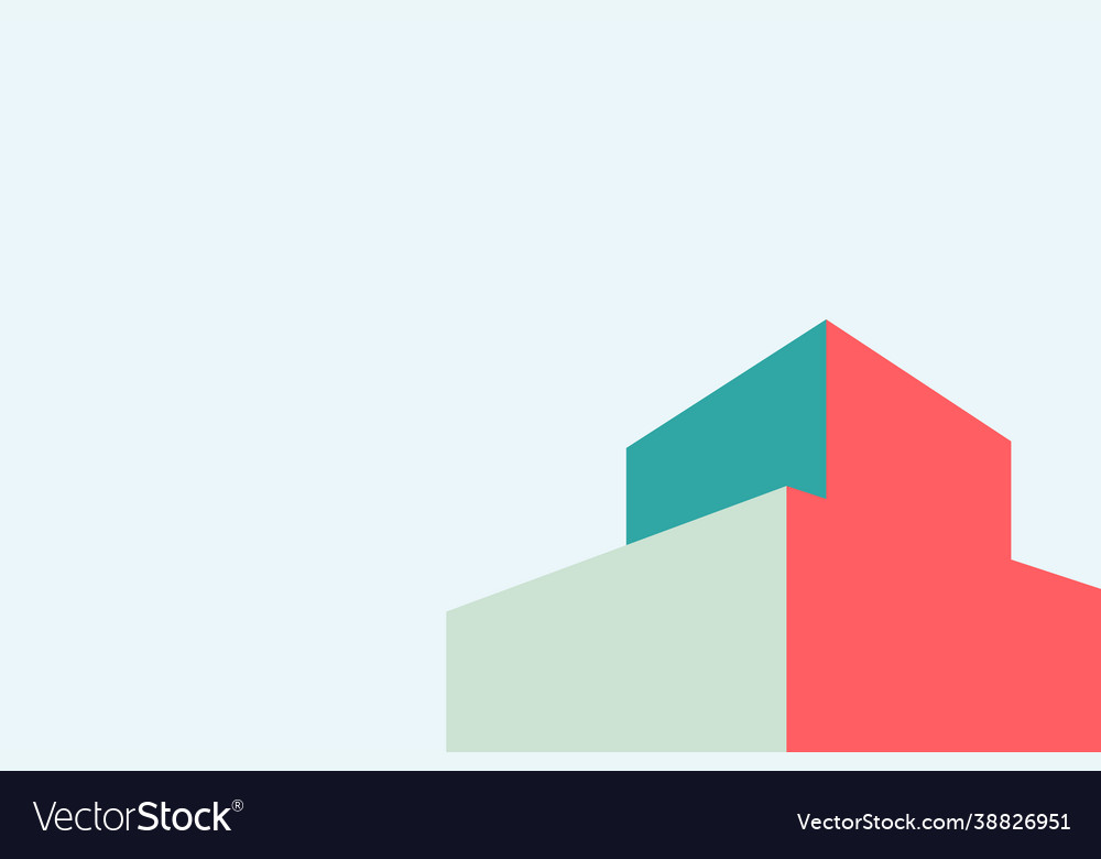 Minimal colorful building design
