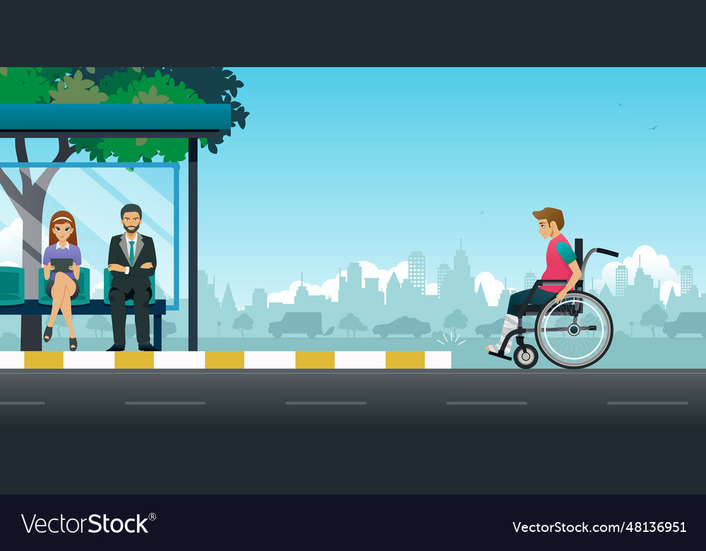 Problems for wheelchair users Royalty Free Vector Image