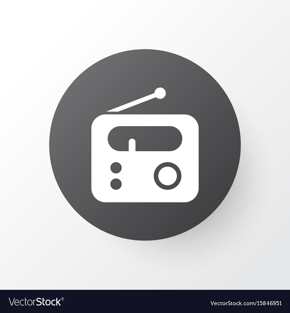 Radio icon symbol premium quality isolated tuner