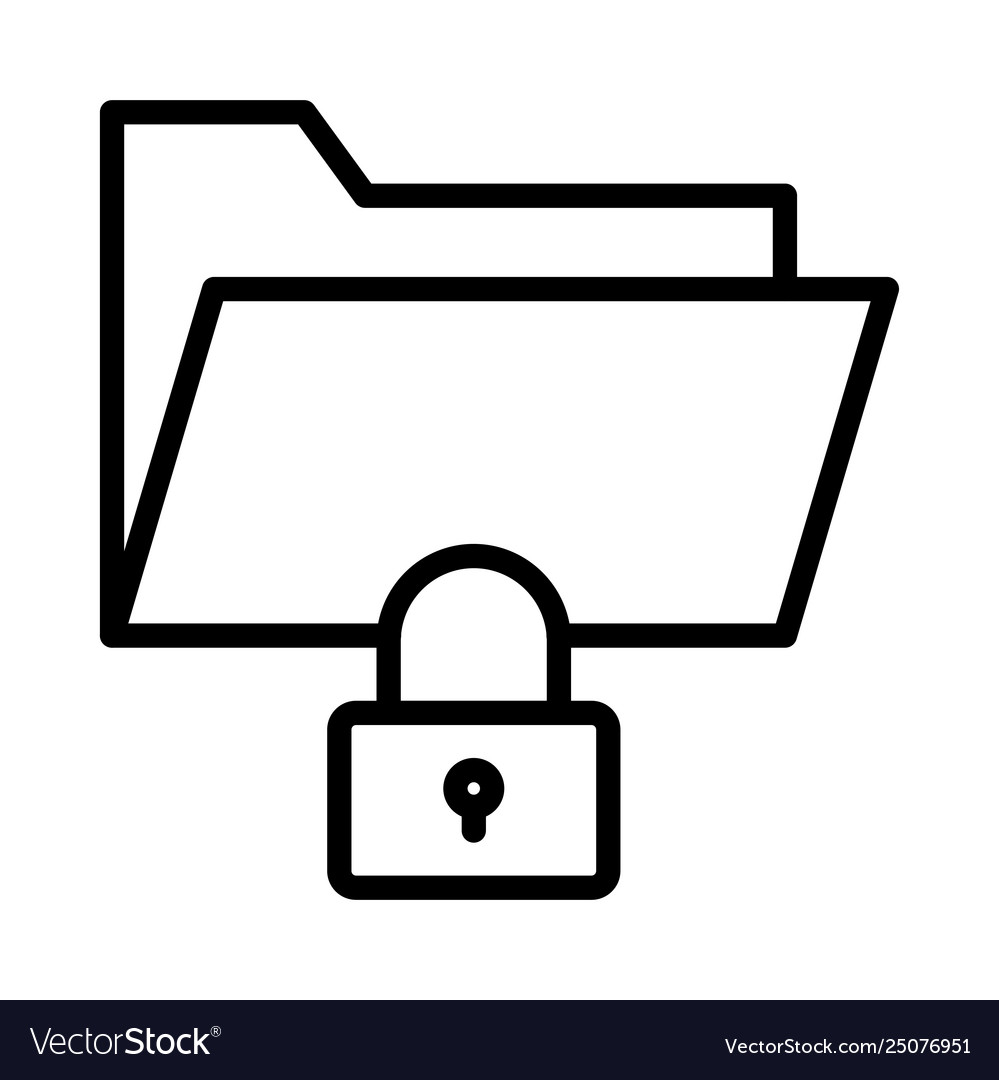 Secure folder vector image Secure folder