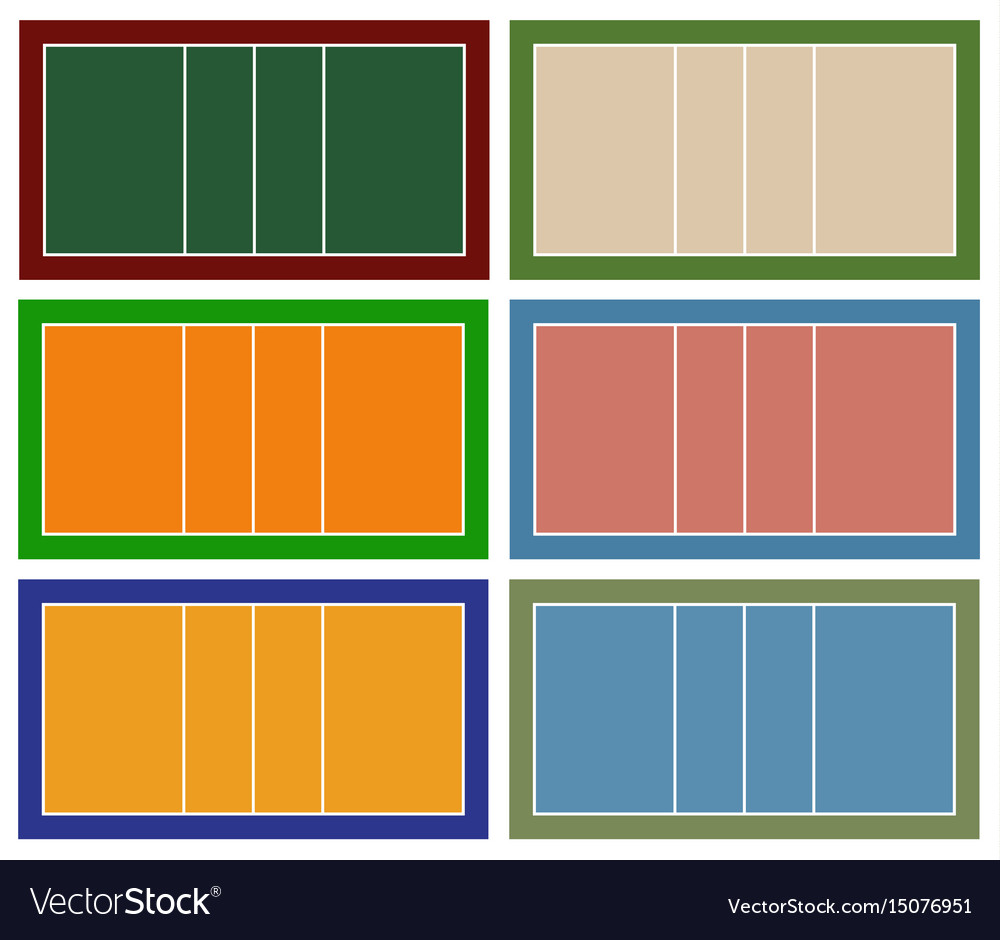 Set von verschiedenen Volleyballplatz