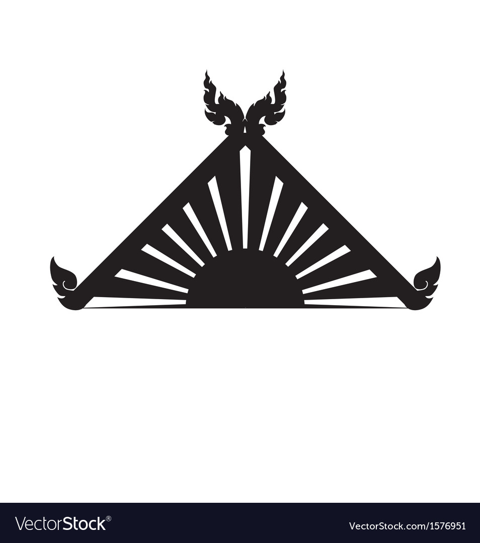 Thai roof 2 Royalty Free Vector Image - VectorStock
