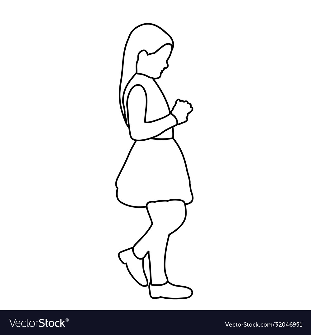 White background sketch simple lines child