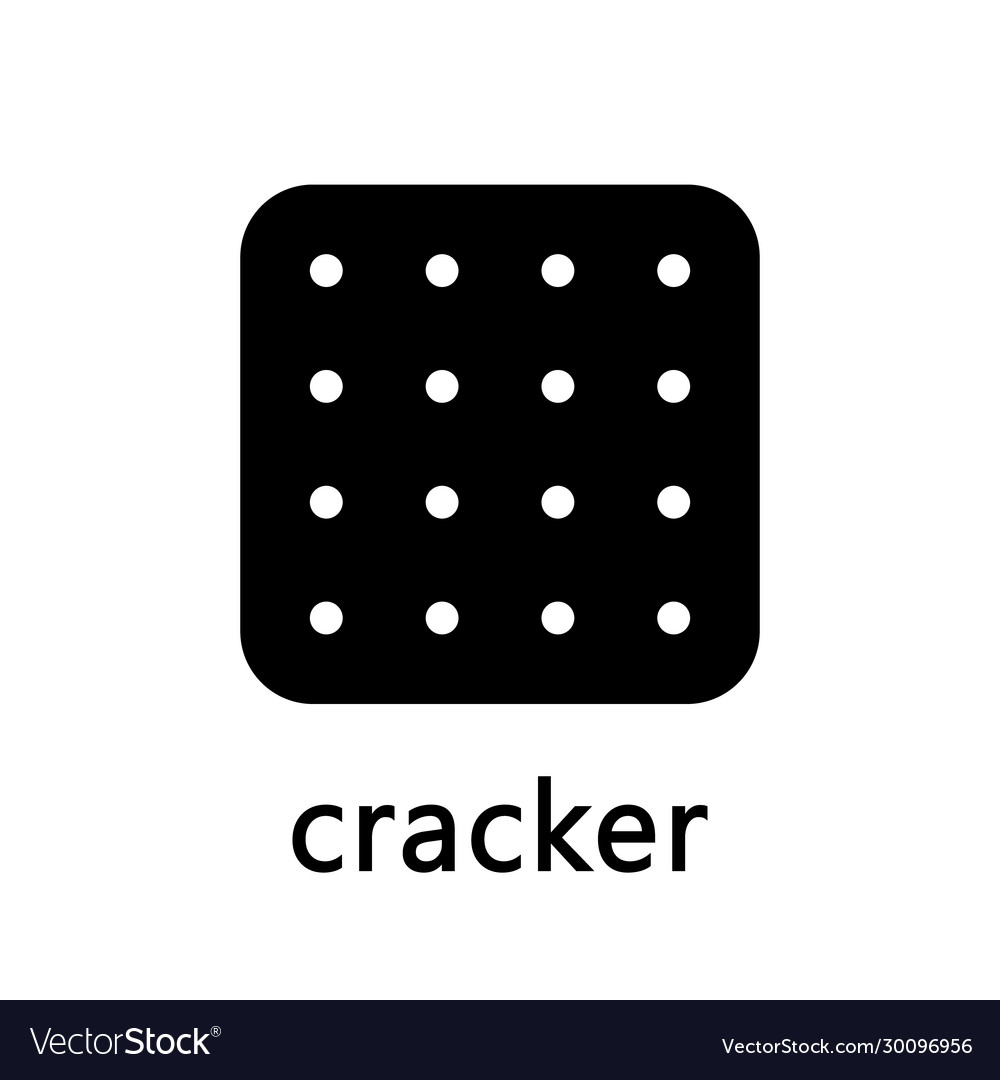 Cutout silhouette square cracker icon outline