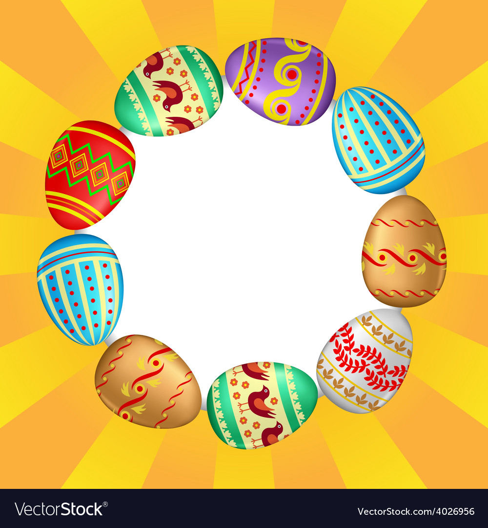 Eggs background Royalty Free Vector Image - VectorStock