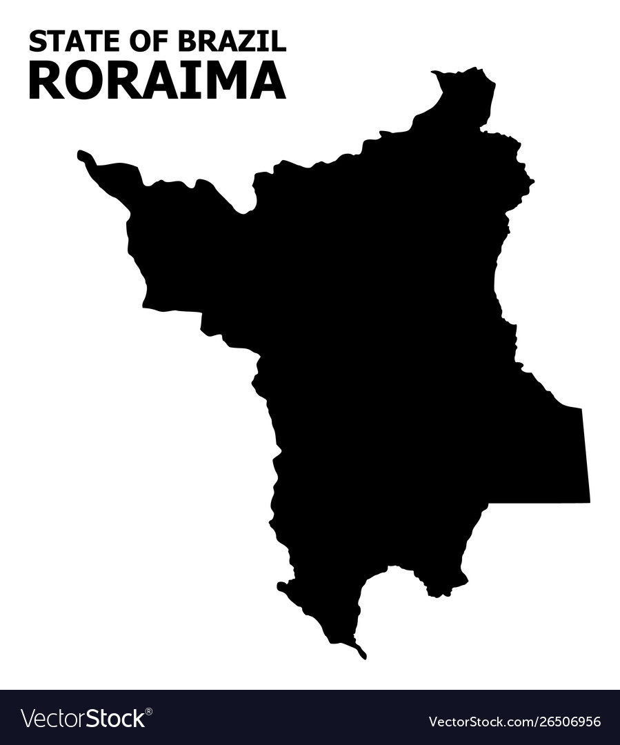 Flat map roraima state with name