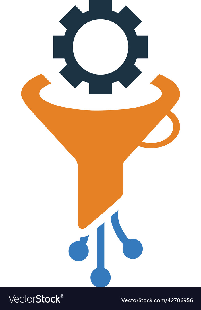 Funnel filter big data icon simple editable