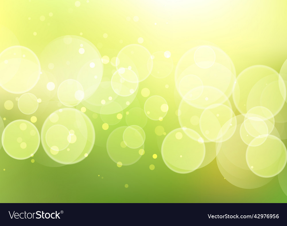 Green bokeh lights background design Royalty Free Vector