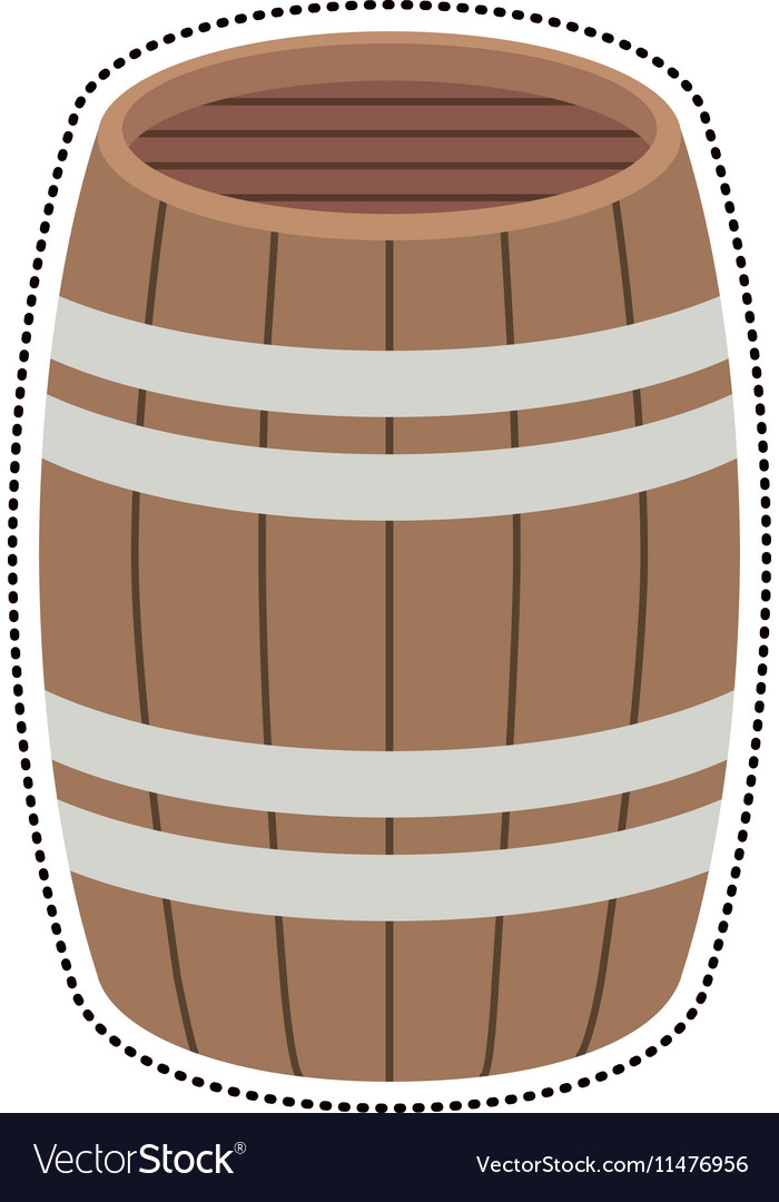 Isolated beer barrel design Royalty Free Vector Image