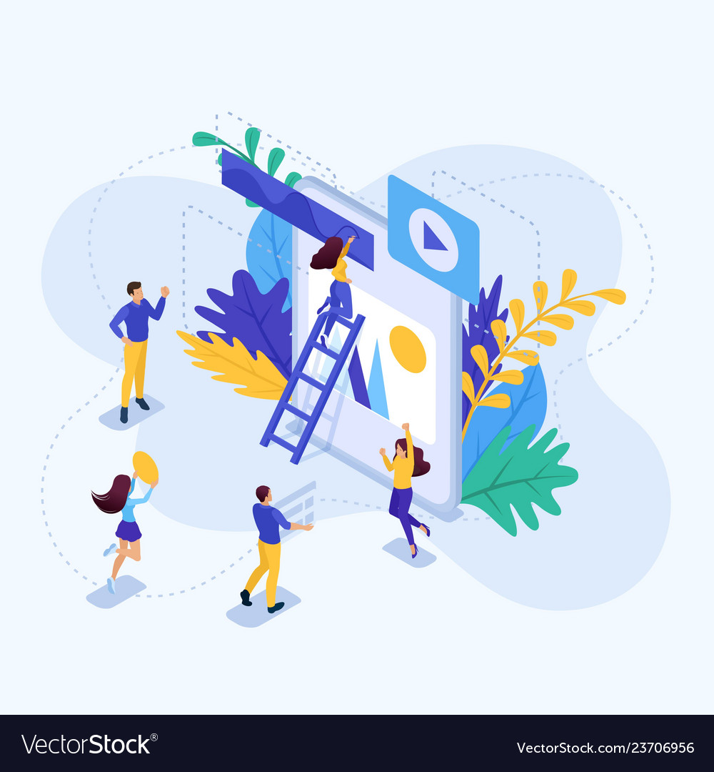 Isometrisches Teamwork Projekt