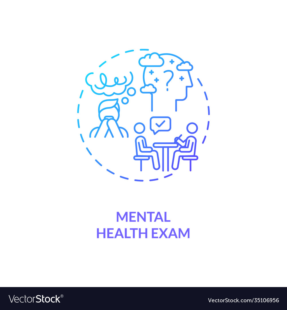 Mental health exam concept icon