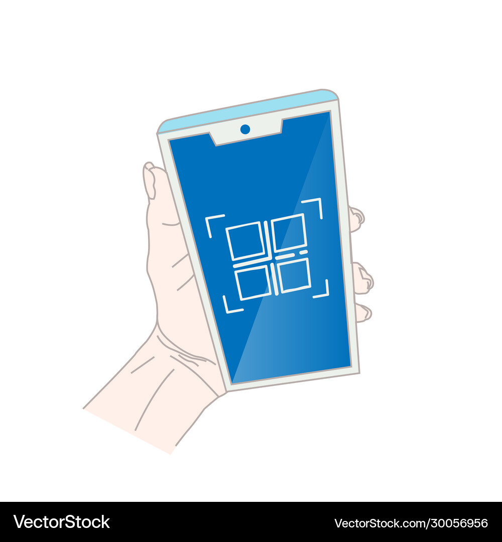 Scan qr code flat Royalty Free Vector Image - VectorStock