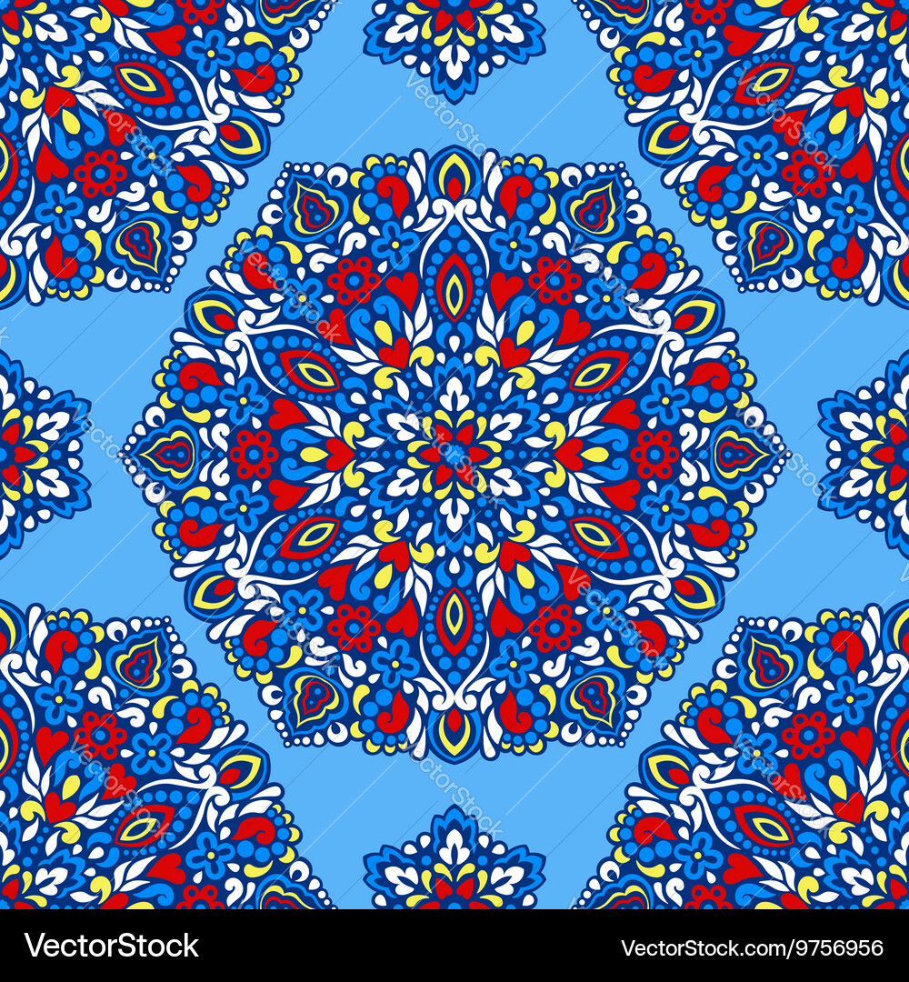 Seamless background with abstract ethnic pattern Vector Image