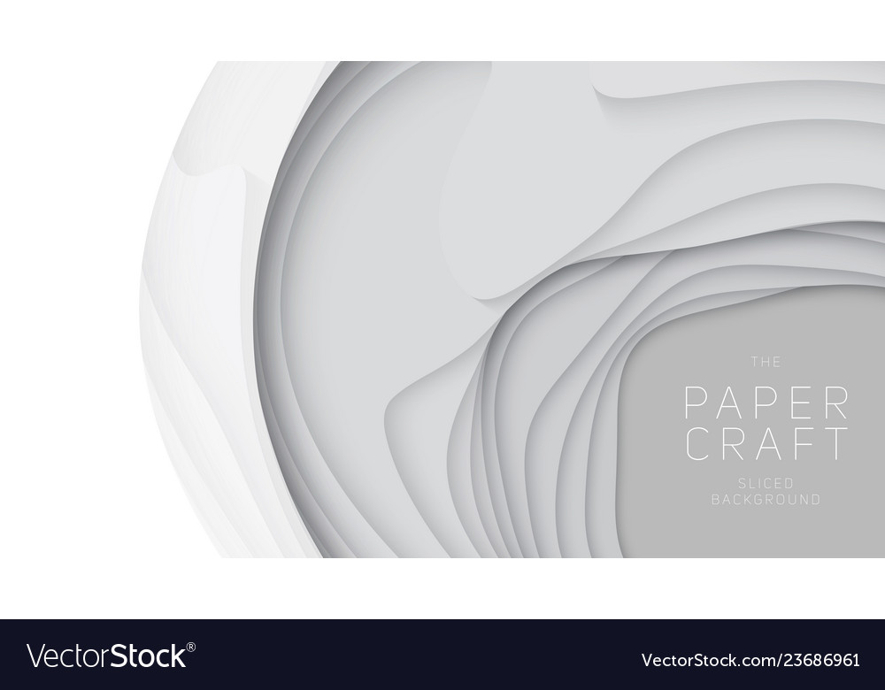 3d abstract background with paper cut