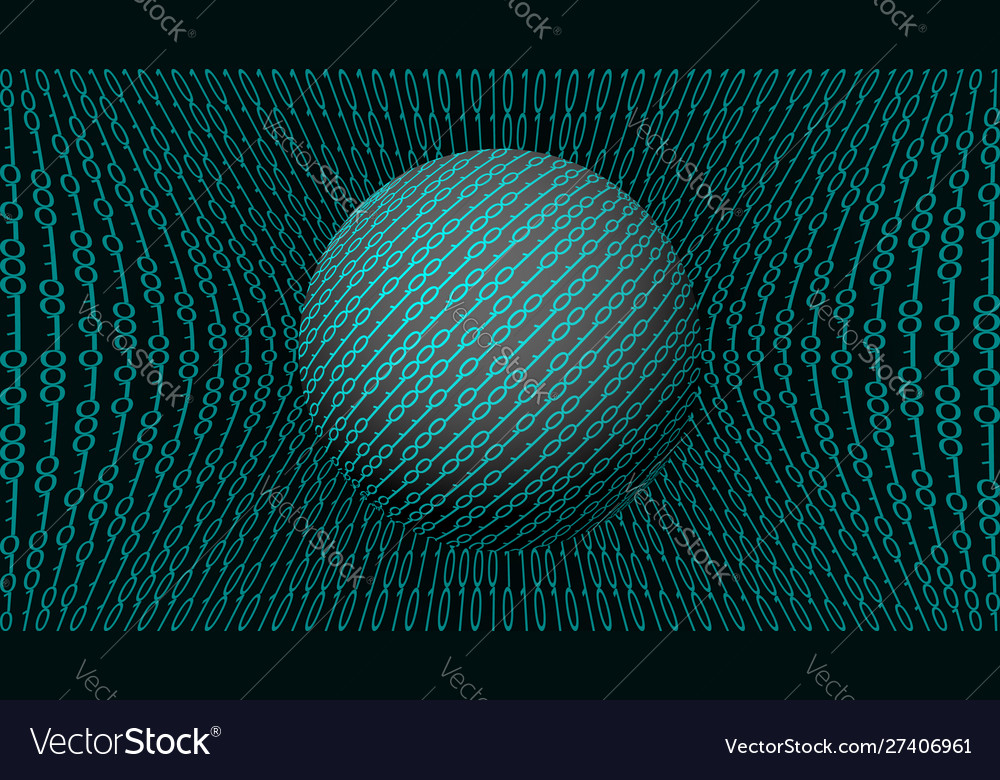 Binary code abstraction vector image Binary code abstraction