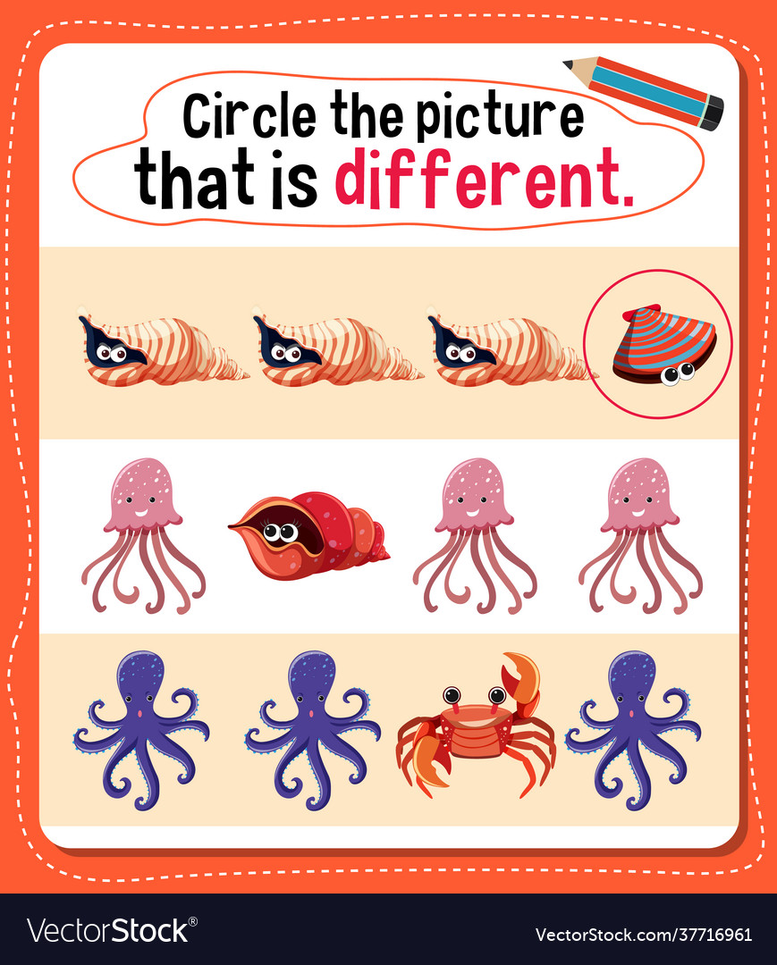 Circle picture that is different activity Vector Image