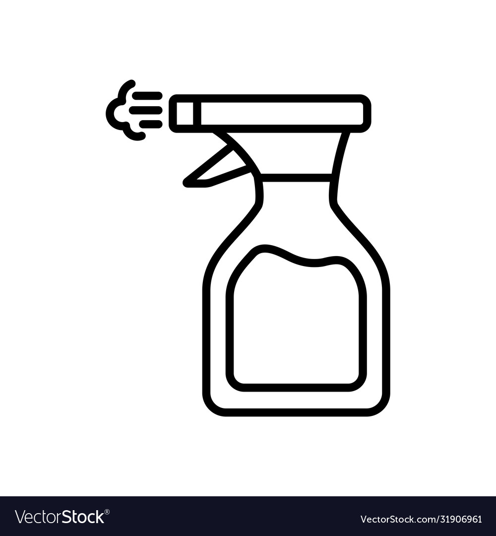 Cleaning spray bottle icon line style Royalty Free Vector