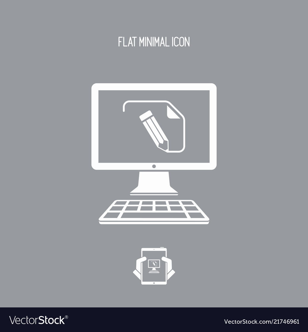 Customized document project - flat icon vector image Customized document project - flat icon