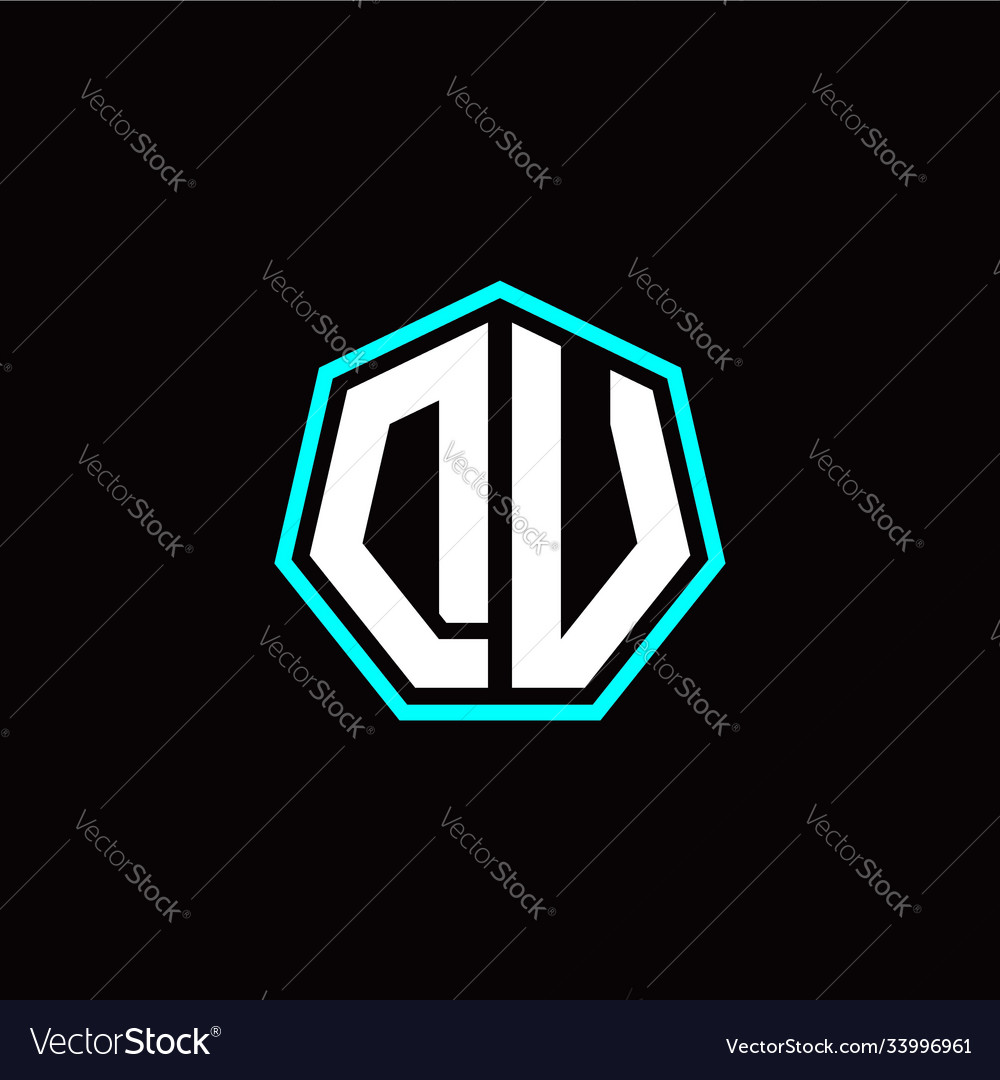 D u initials modern polygon logo template Vector Image D u initials modern polygon logo template