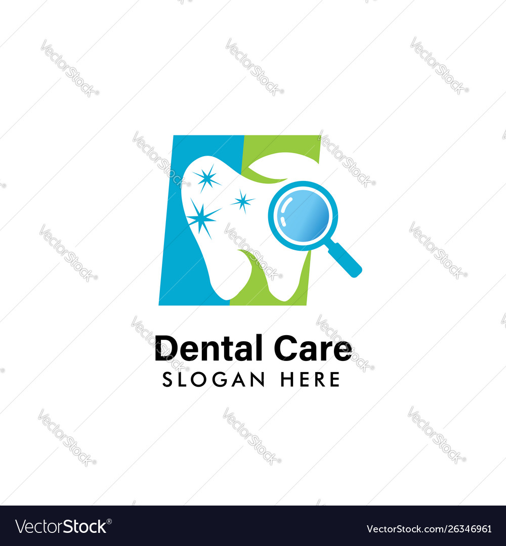 Dental logo template care icon symbol vector image Dental logo template care icon symbol