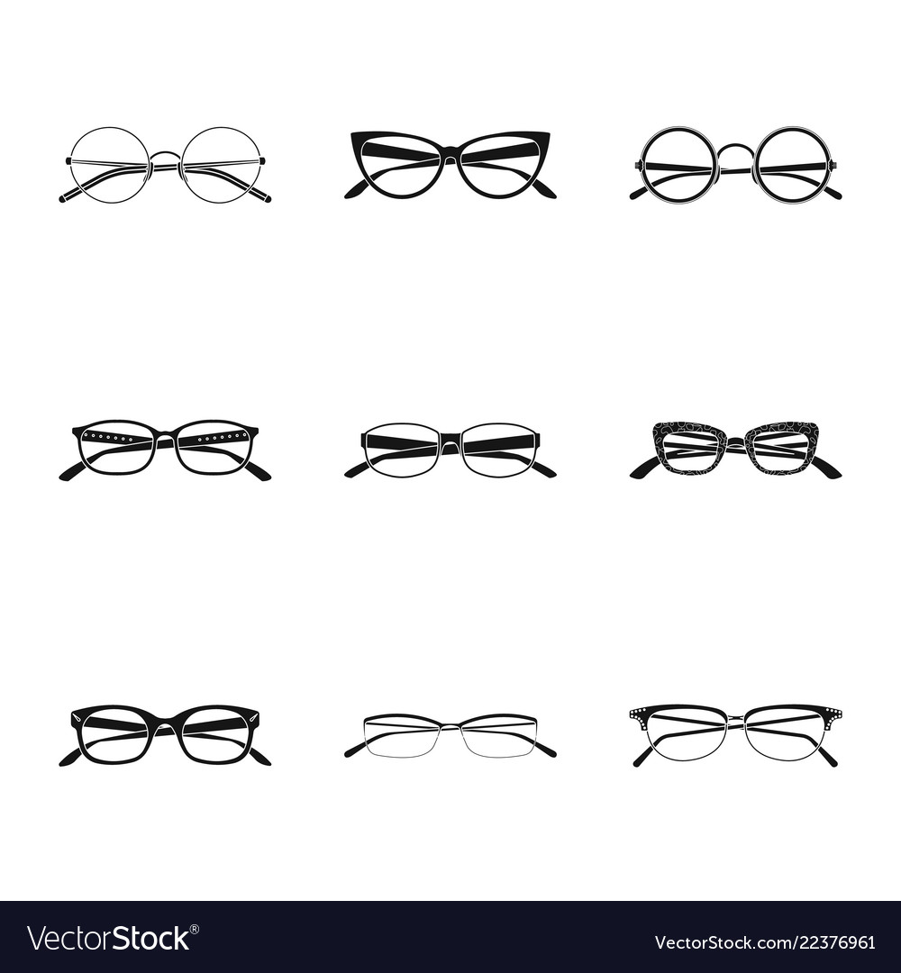 Design glasses and frame icon Royalty Free Vector Image