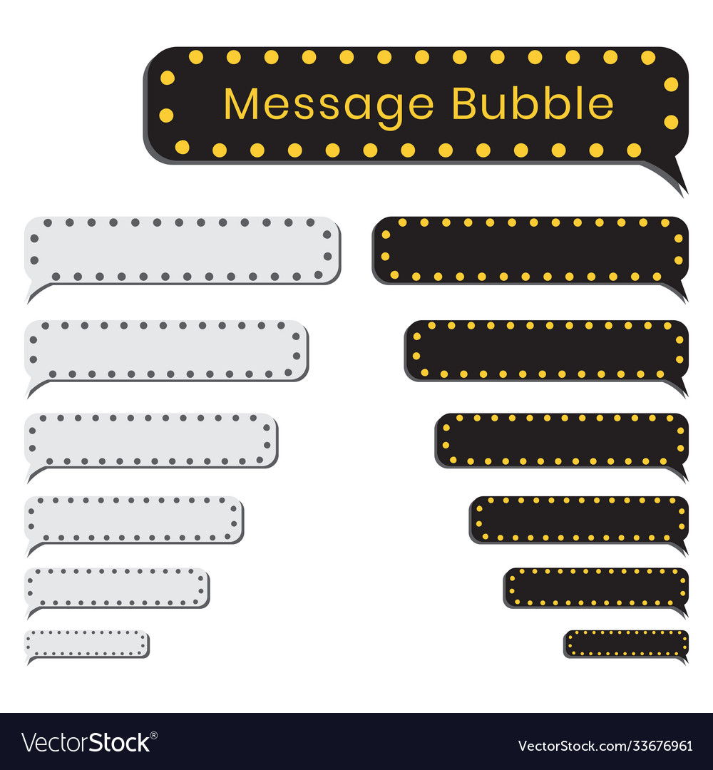 Empty bubble message template for smartphones