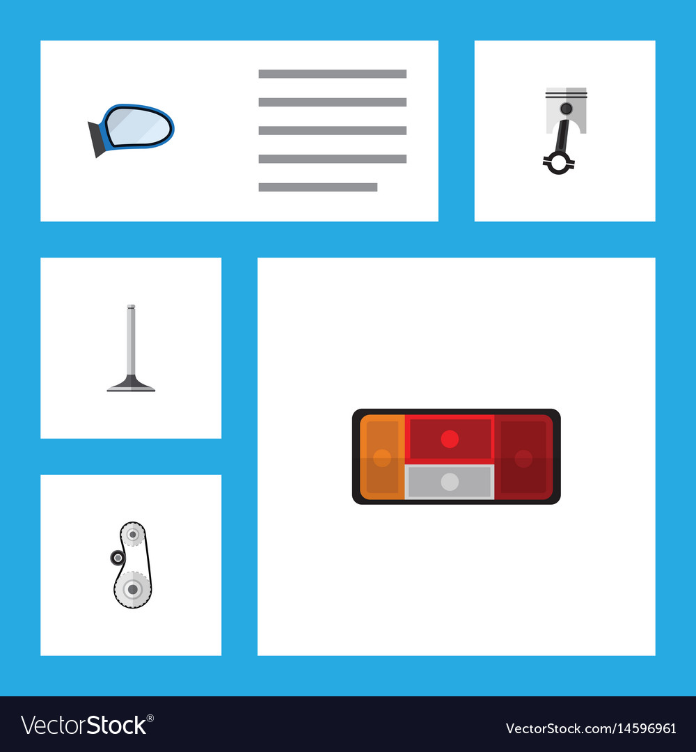 Flat component set of car segment auto