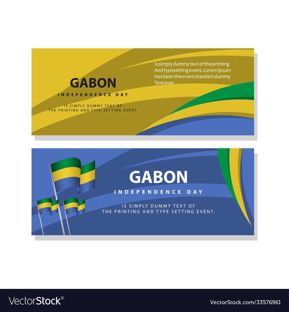 Happy gabon independence day celebration poster