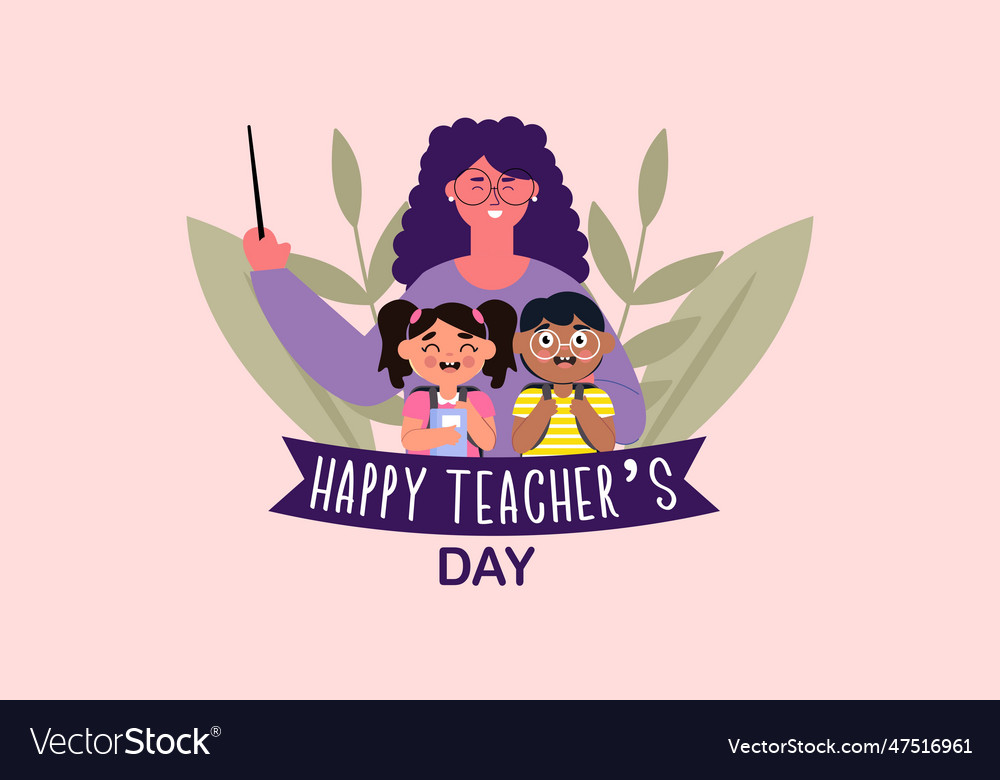 Happy teacher day Royalty Free Vector Image - VectorStock