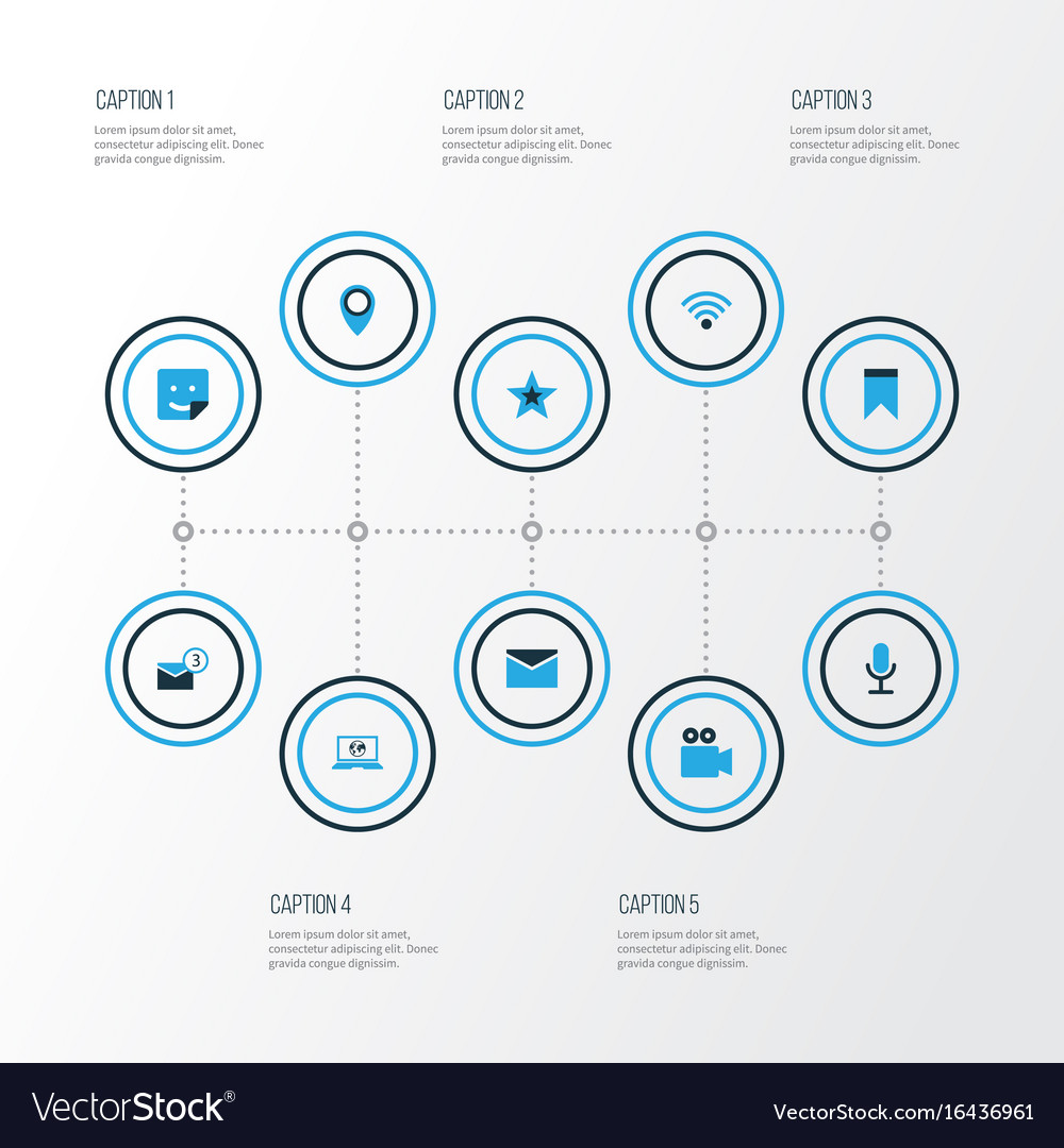 Internet colorful icons set collection