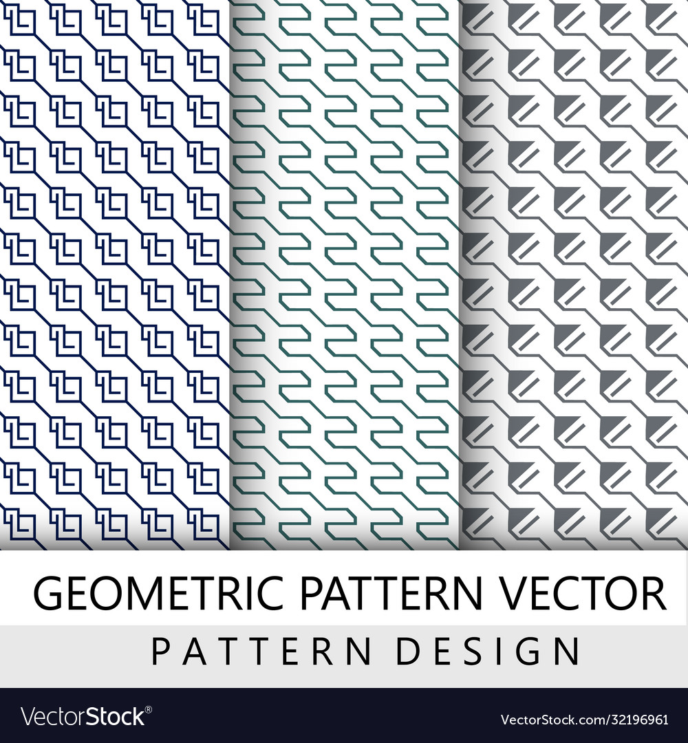 Line geometric abstract pattern collections vector image Line geometric abstract pattern collections