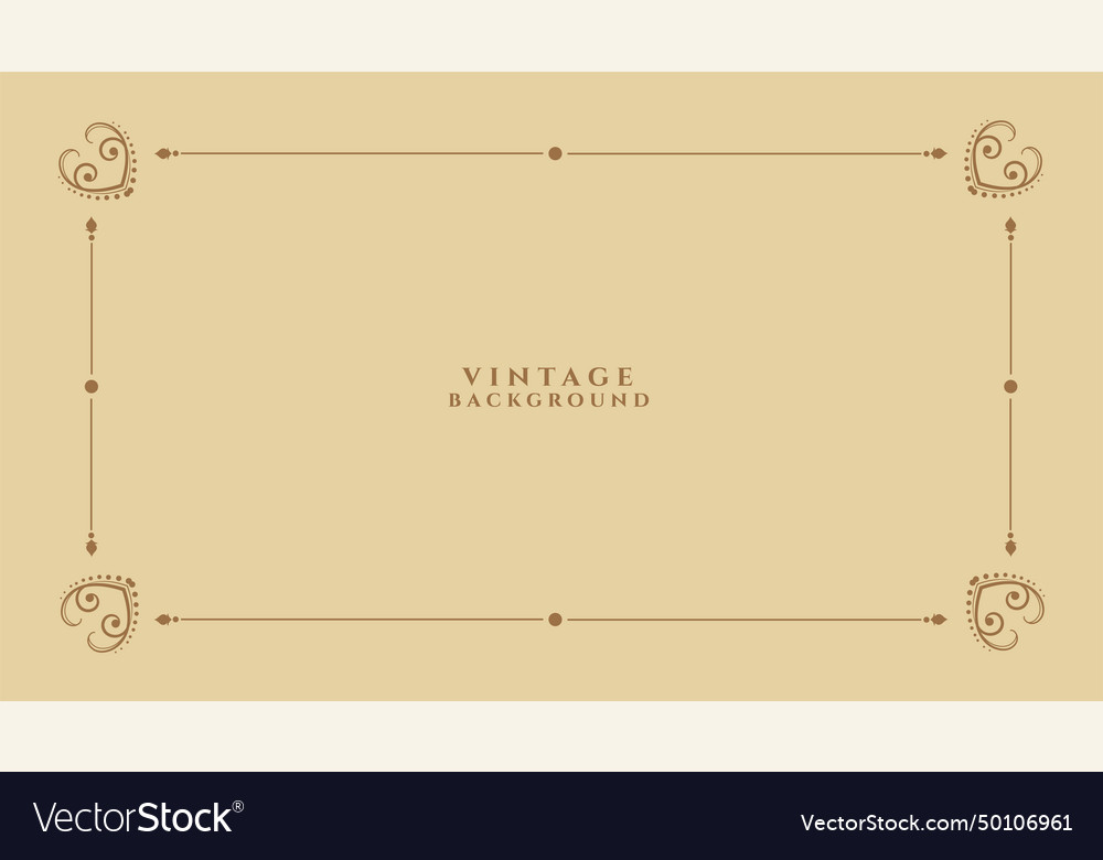 Minimal style vintage frame background design