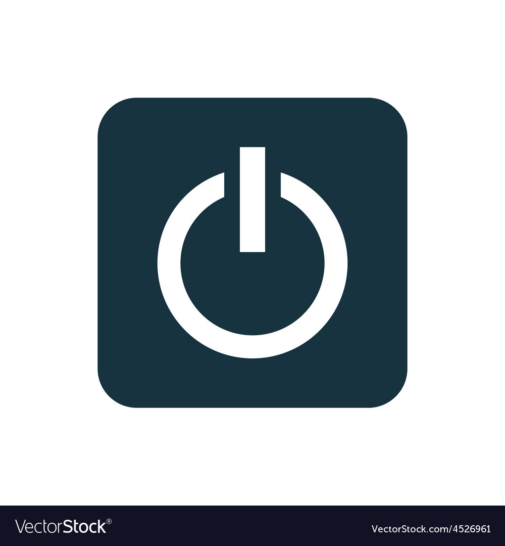 Power Button Icon - Rounded Squares