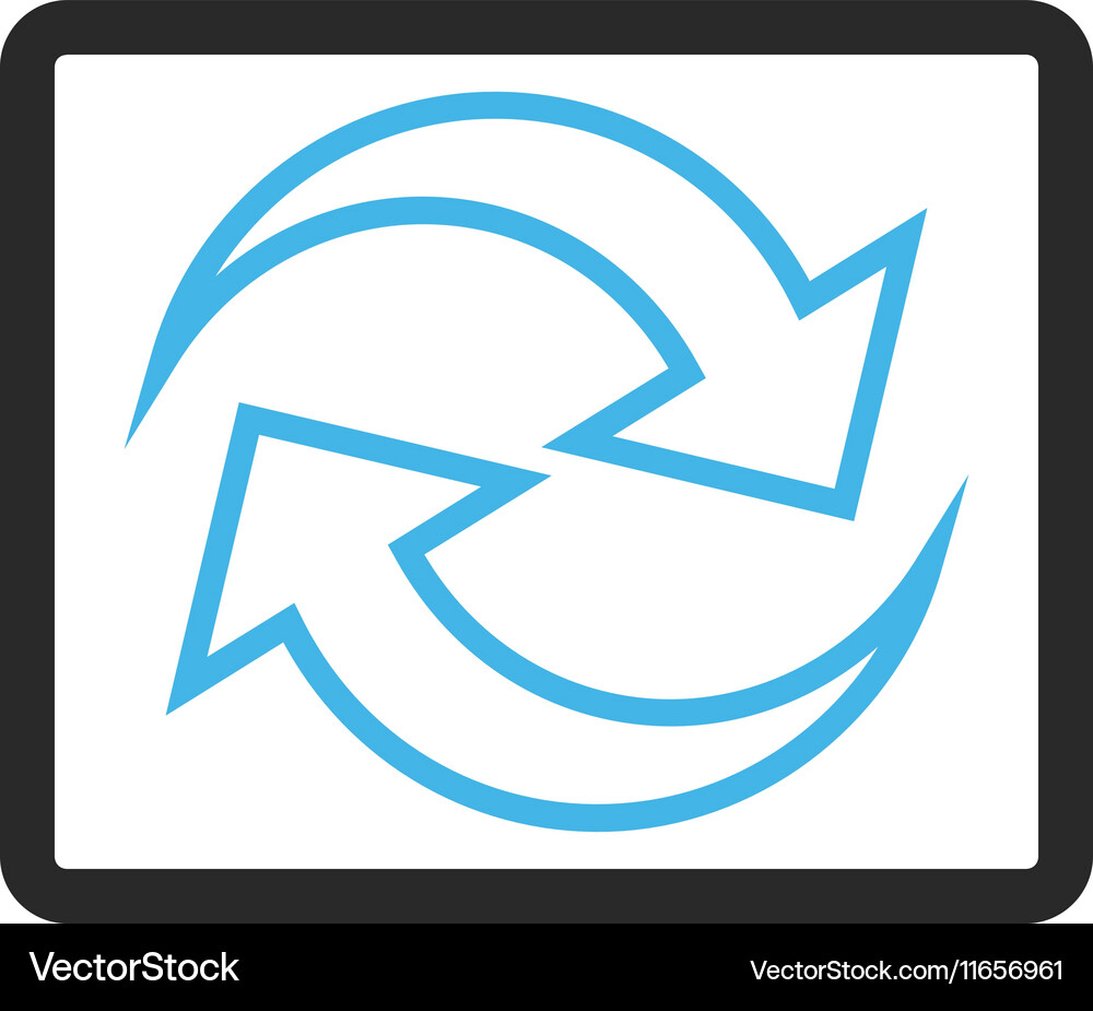 Refresh arrows framed icon Royalty Free Vector Image