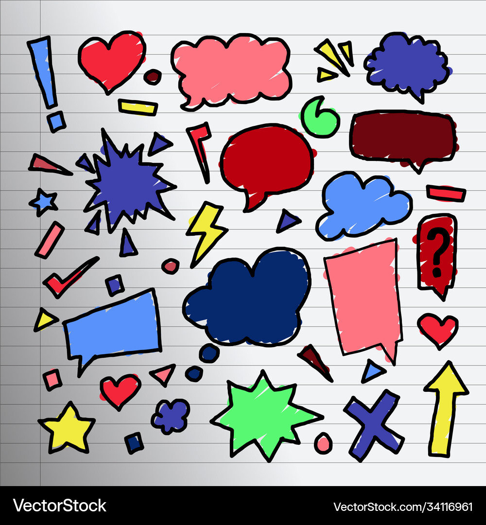 Speech bubble doodle Royalty Free Vector Image