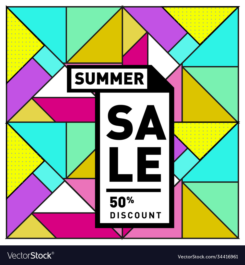 Summer sale colorful style banner and poster