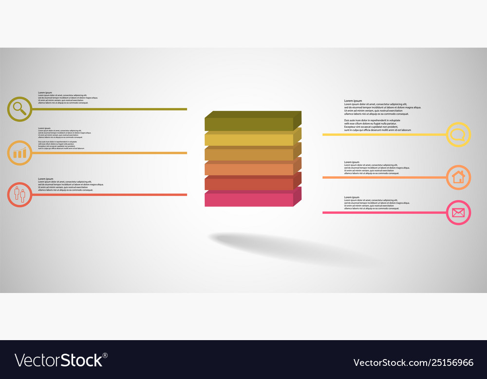 3d infographic template with embossed cube