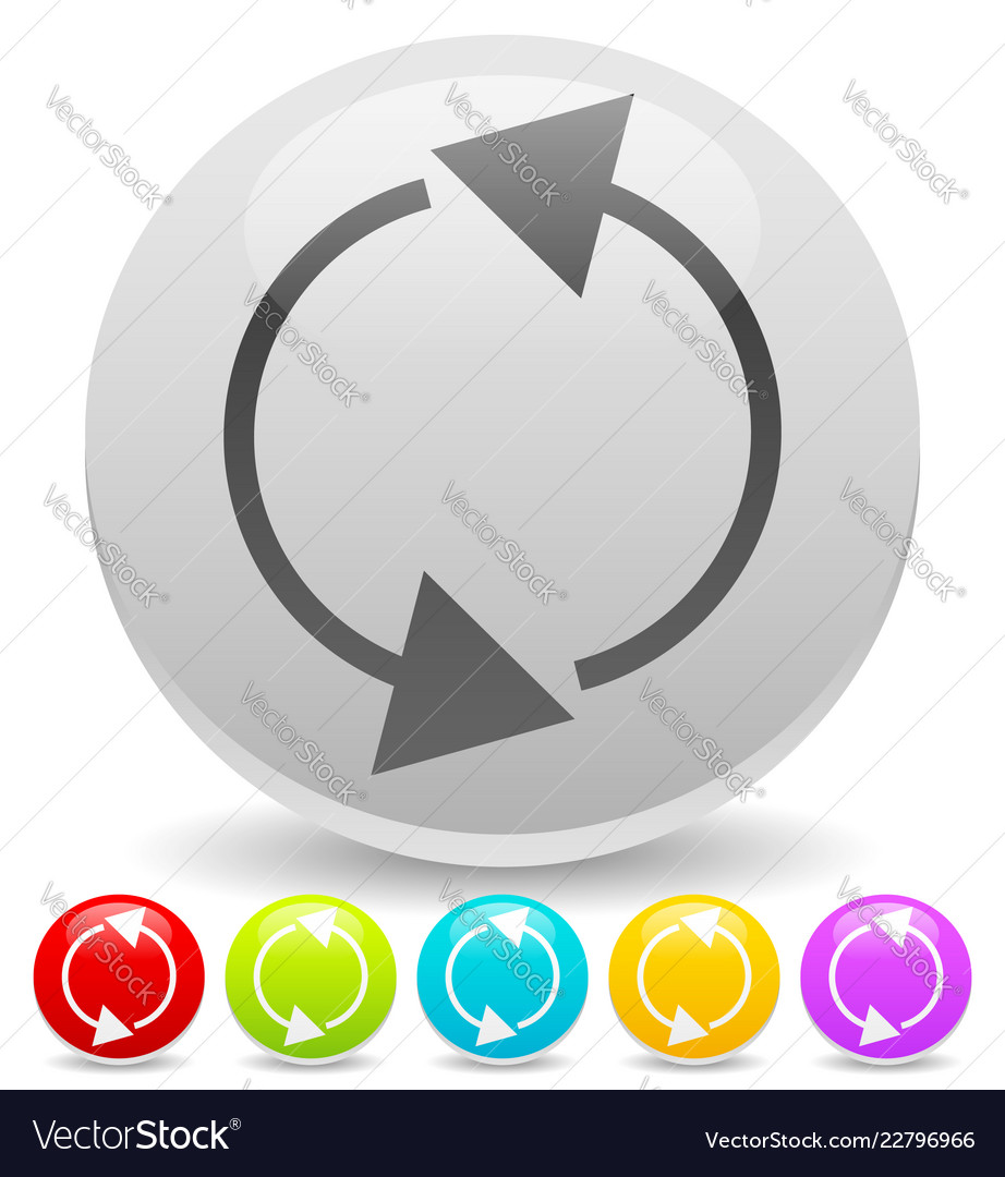 Arrow element for circulation loop restart vector image Arrow element for circulation loop restart